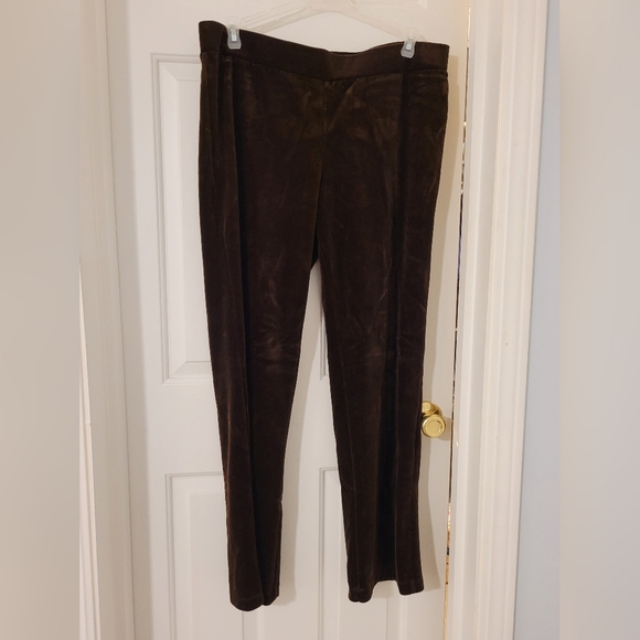 Lauren Ralph Lauren Brown Velour Tracksuit Women's Size Large - Picture 7 of 14